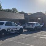 Clarksville Police outside 953 Clark Street on July 1, 2026, while barring entry. (Christian Brown)