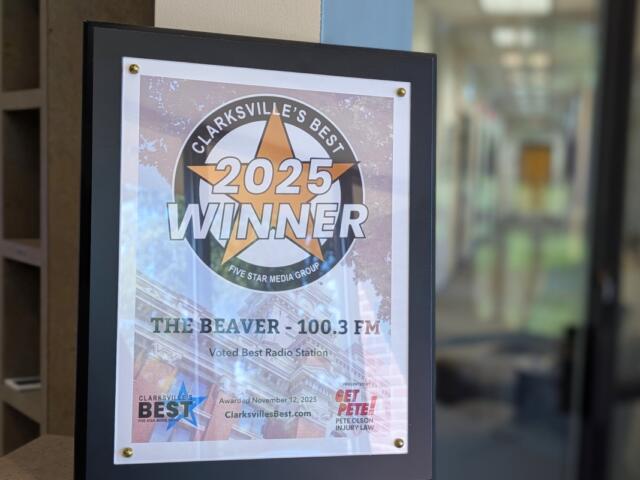 A Clarksville's Best gold award plaque from 2025. (Chris Smith)