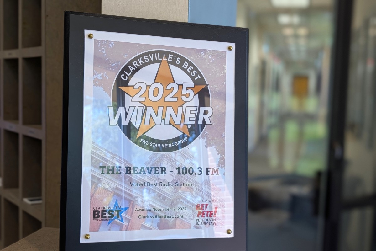 A Clarksville's Best gold award plaque from 2025. (Chris Smith)