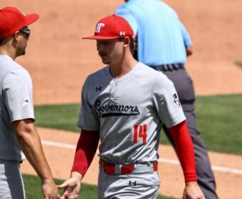 Austin Peay’s baseball team fell to Jacksonville in the opening game of the 2026 Atlantic Sun Conference Baseball Championship, Tuesday, May 19, 2026, at Melching Field in DeLand, Florida. (Alex Allard, APSU Athletics)