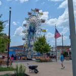 Ferris wheel set up at Downtown Commons on July 2, 2026, in preparation for Fourth of July celebrations this weekend. (Chris Smith)