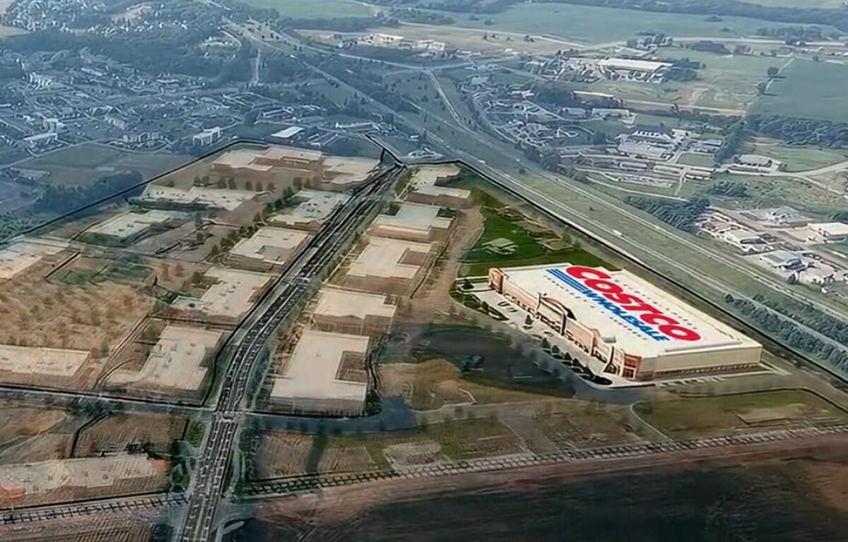 Plans for Freedom Farms with Costco as the anchor tenant, in July 2026. Interstate 24 is along the top right. (CMC EDC, contributed)