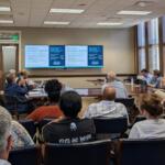 The EDC and IDB present the proposed Costco incentive package to the Montgomery County Budget Committee on July 23, 2026. (Chris Smith)