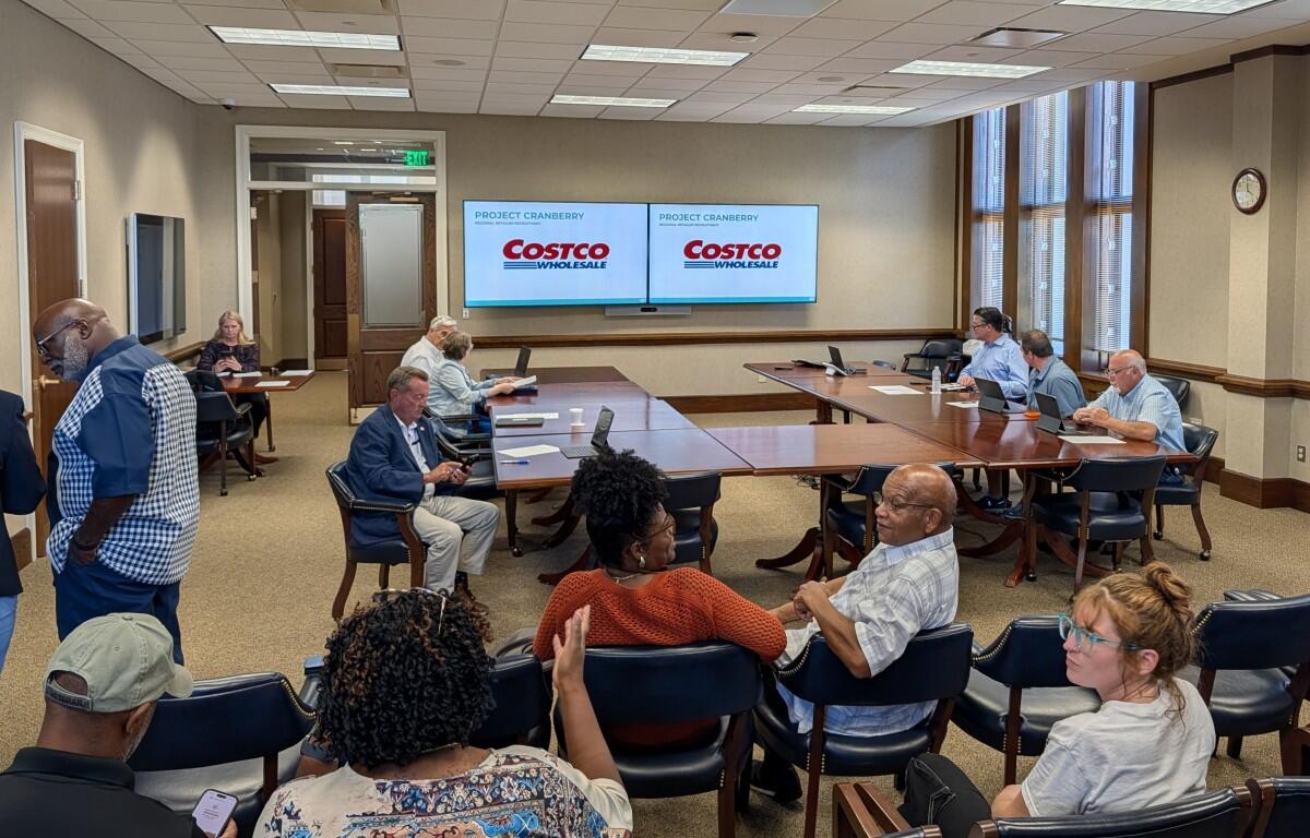 The EDC and IDB present the proposed Costco incentive package to the Montgomery County Budget Committee on July 23, 2026. (Chris Smith)