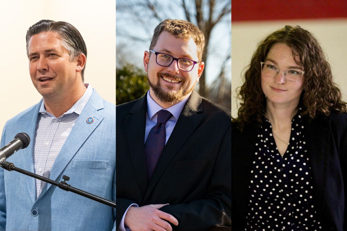 From the left, Wes Golden, Isaac Greenwood and Christine McNemar.