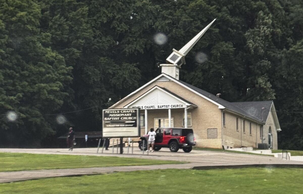 Nevels Chapel Missionary Baptist Church storm damage on July 2, 2026. (Tina Ganus, contributed)