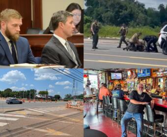 Clockwise from the top left, DUI sentencing, Darius Chappell arrest, Poor Man's Country Club, Wilma Rudolph Blvd. and Spring Creek Parkway.