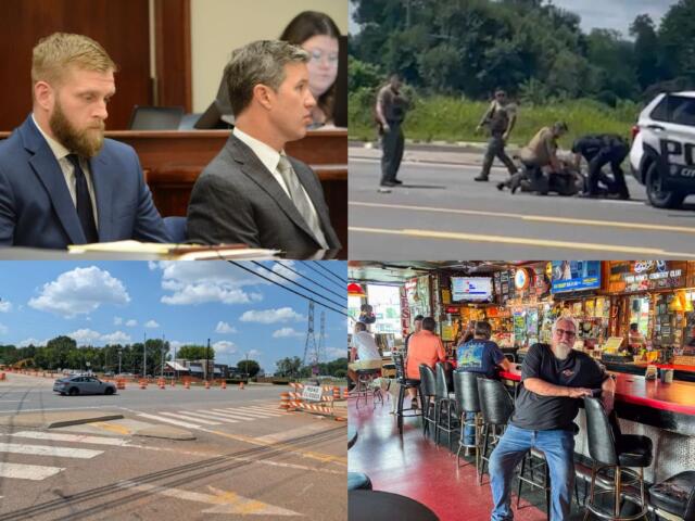 Clockwise from the top left, DUI sentencing, Darius Chappell arrest, Poor Man's Country Club, Wilma Rudolph Blvd. and Spring Creek Parkway.