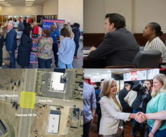Clockwise from the top left, county election candidates, nurse aide trial, Marsha Blackburn visit, new traffic light on Peachers Mill.