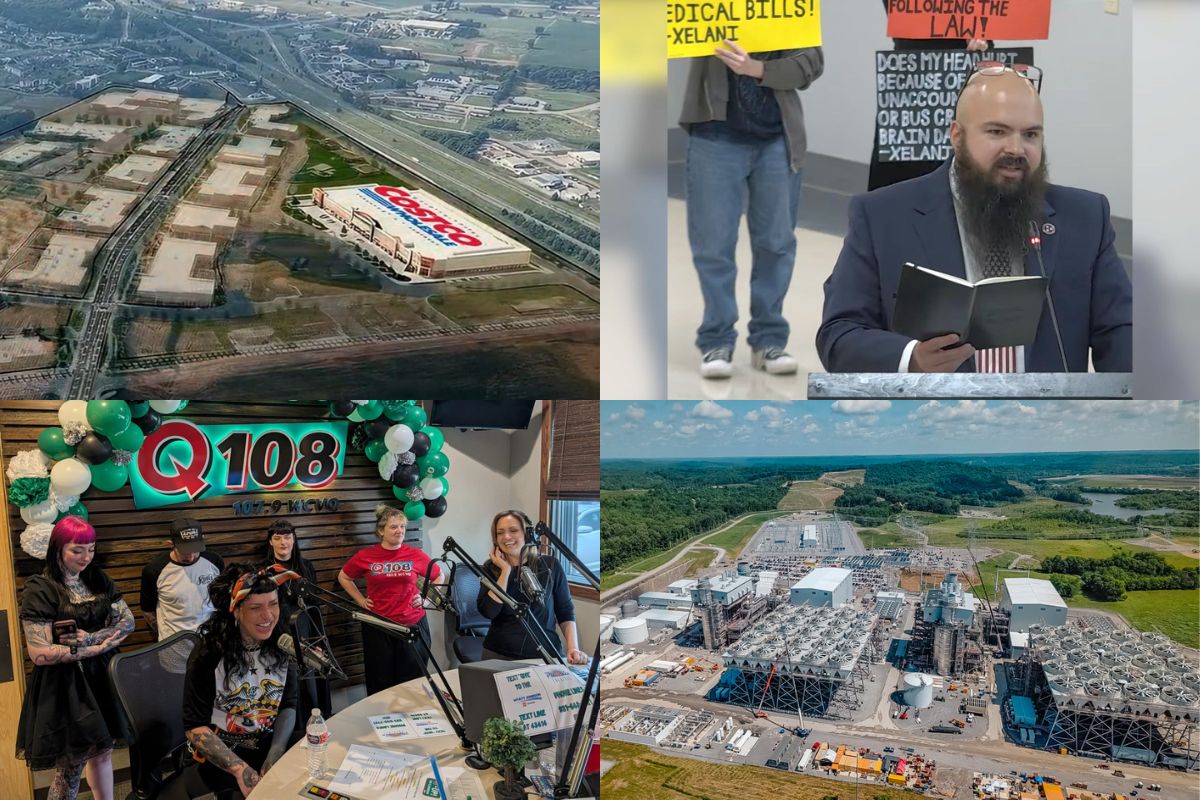 Clockwise from the top left, Costco plans, School Board meeting, TVA natural gas plant, Q-Up the Classroom.