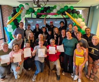 The final $48,480 total at the Q108 Q-Up The Classroom Radiothon at 5 Star Media Group on July 24, 2026 (Chris Smith)
