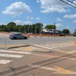 Construction at Wilma Rudolph Boulevard and what will be Spring Creek Parkway on July 1, 2026, looking north. (Chris Smith)