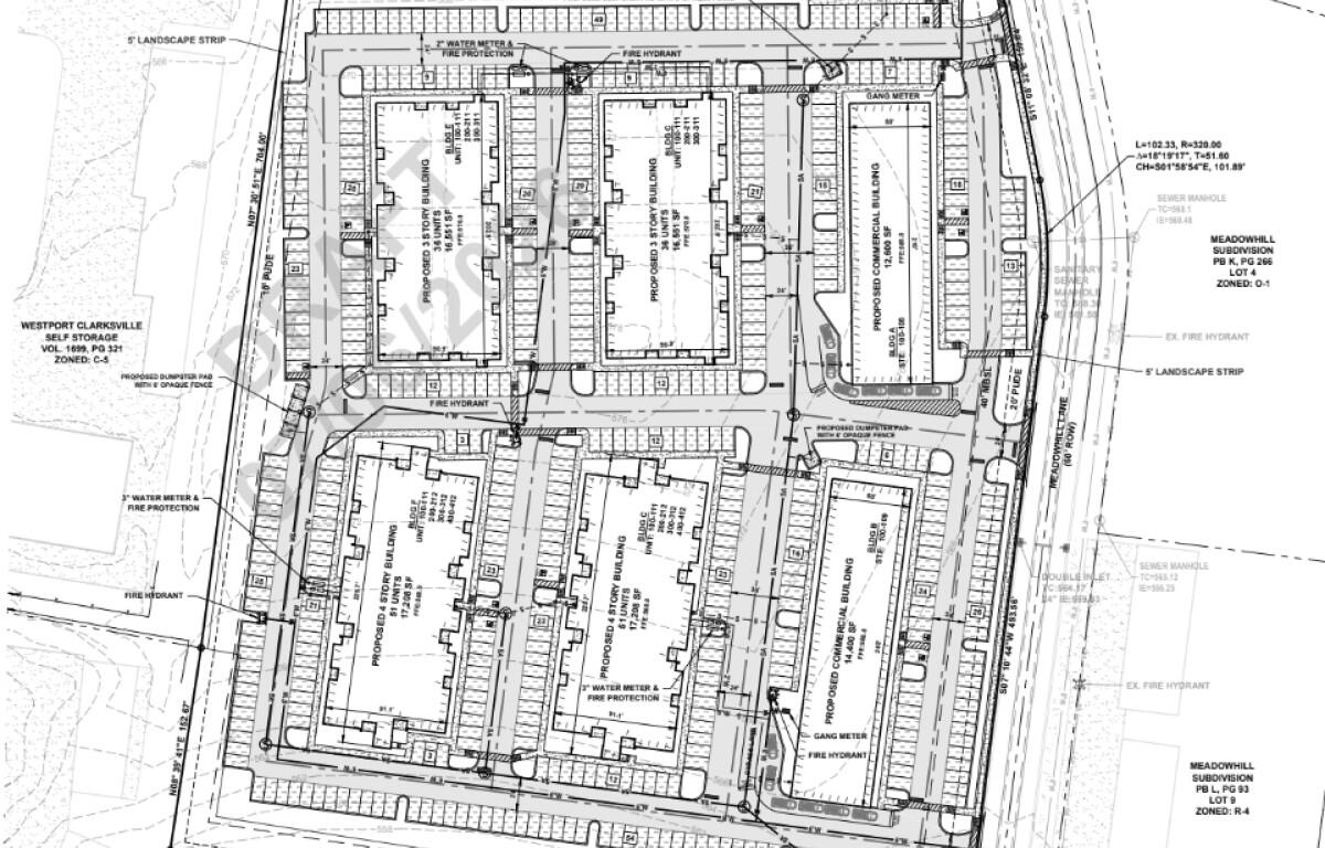 Site plans for The Willow at Madison project in Clarksville. (Regional Planning Commission, Contributed)
