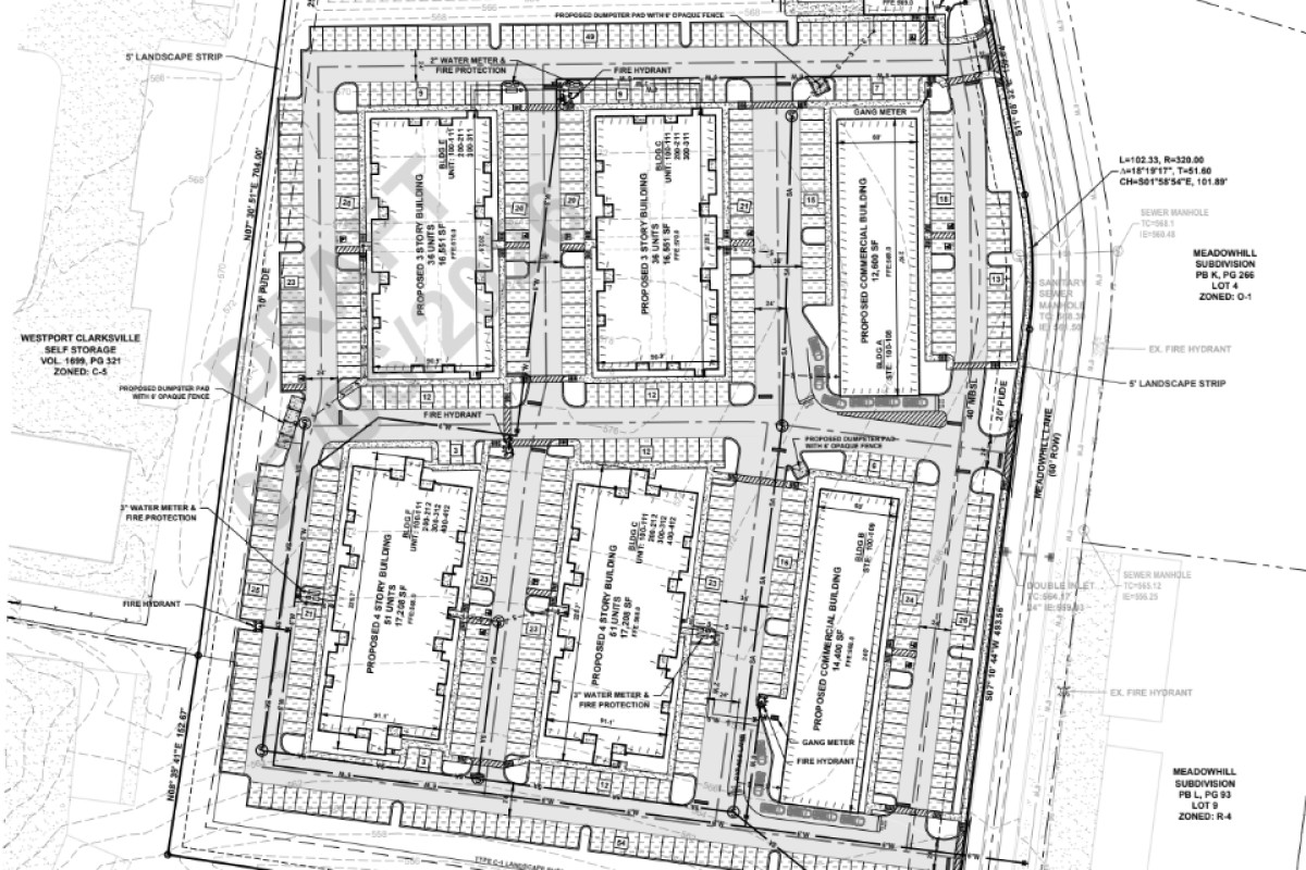 Site plans for The Willow at Madison project in Clarksville. (Regional Planning Commission, Contributed)