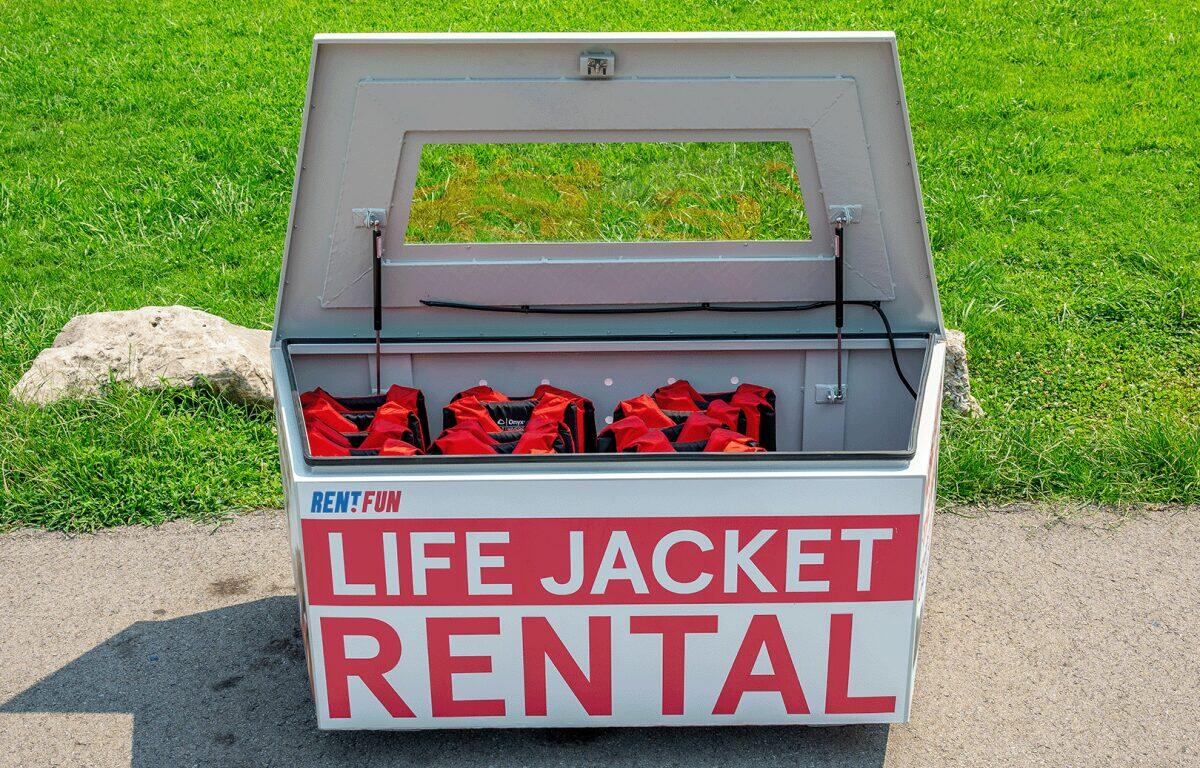 New life jacket locker at Billy Dunlop Park. (Clarksville Parks and Recreation, Contributed)