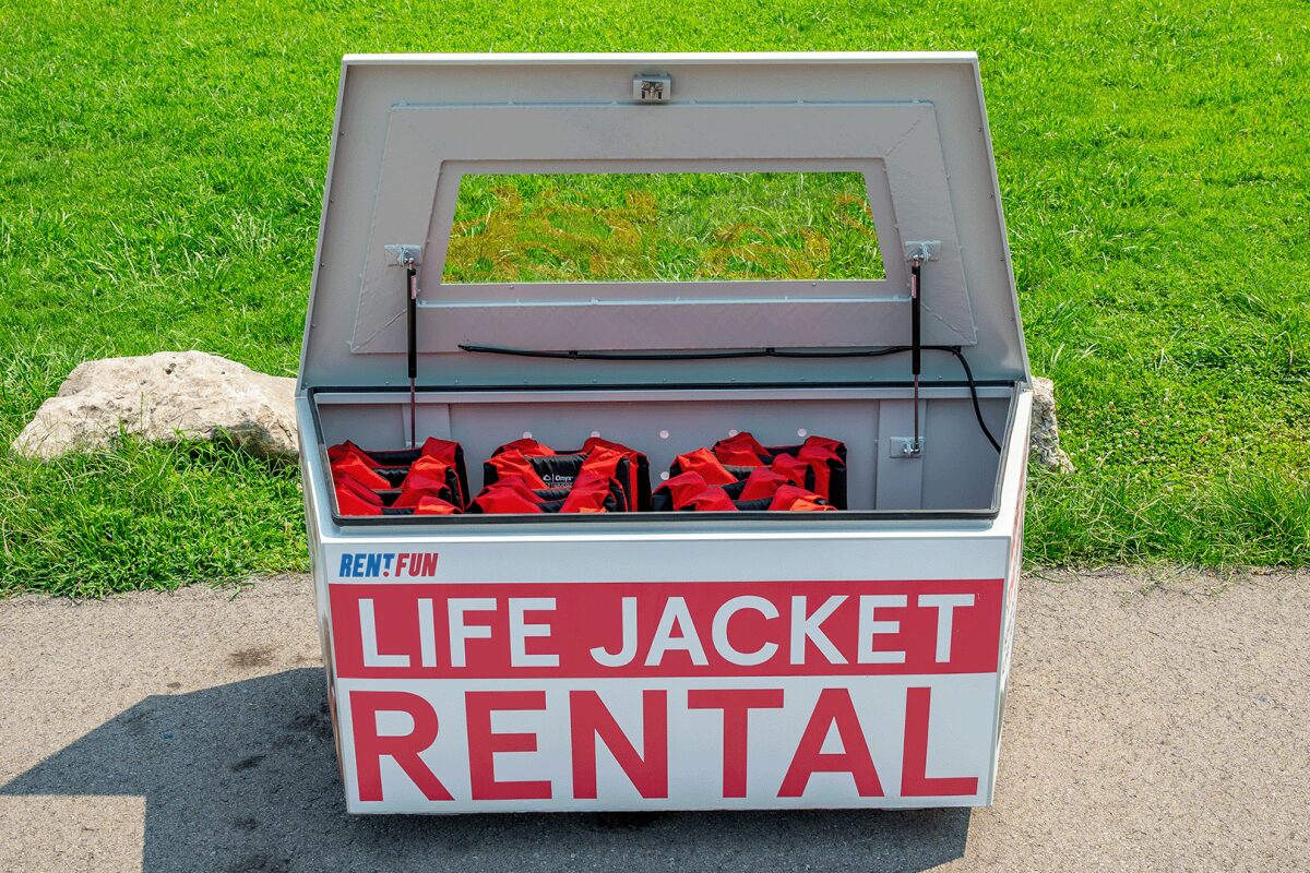 New life jacket locker at Billy Dunlop Park. (Clarksville Parks and Recreation, Contributed)