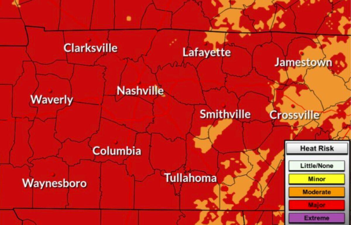 Heat Advisory for July 27, 2026, from the National Weather Service. (NWS, contributed)