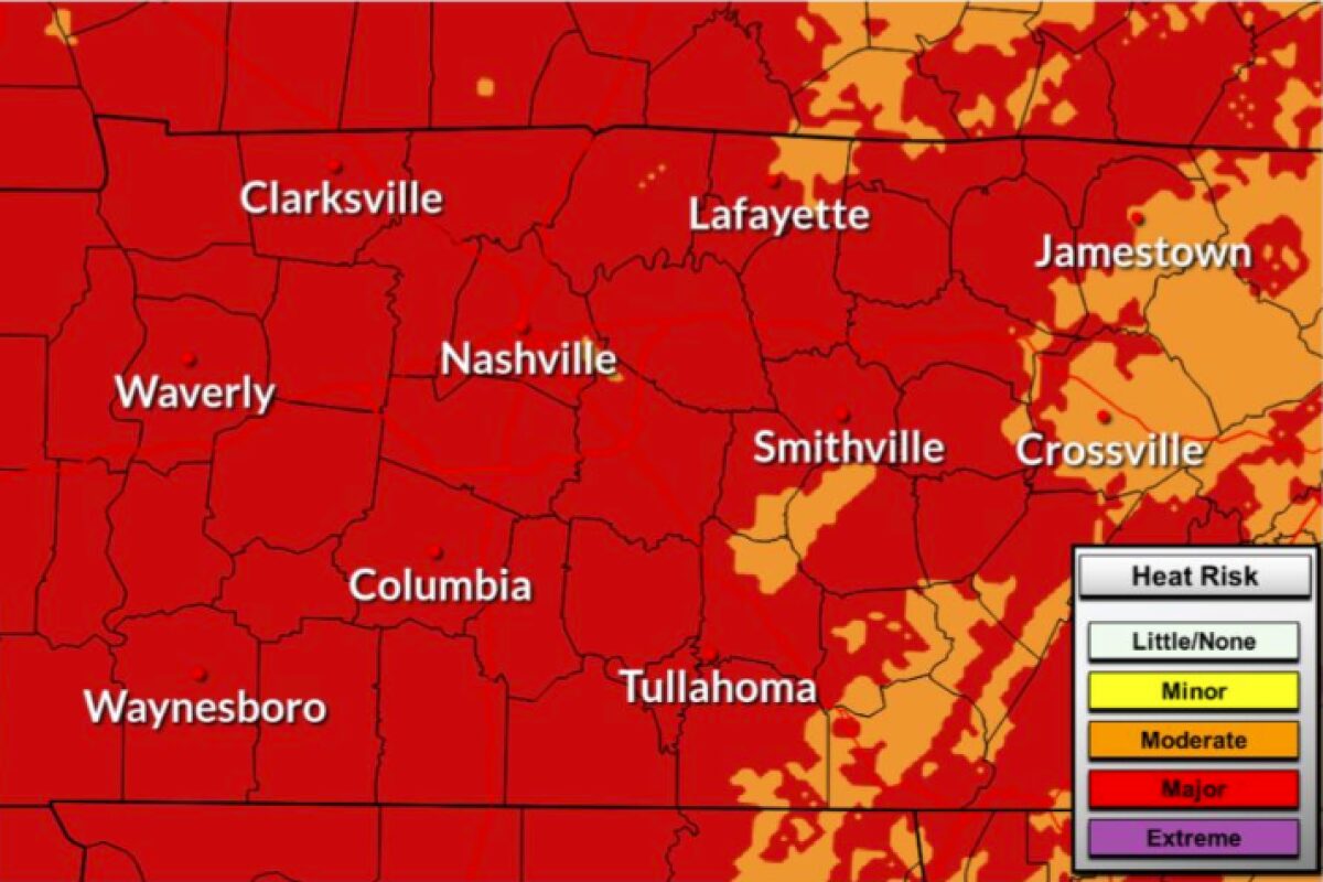 Heat Advisory for July 27, 2026, from the National Weather Service. (NWS, contributed)