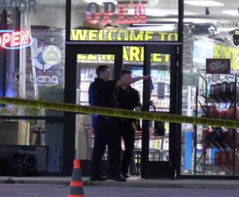 Clarksville Police investigate a stabbing at EZ Market on Boy Scout Road on June 30, 2026. (Enrique Hernandez, Dash 10 Media)