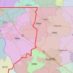 The 37010 zip code, straddling the Montgomery/Robertson County line. (OpenStreetMap, contributed)