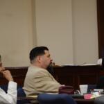 Reynaldo Salinas-Cruz, left, and Sofia Rodas, far right, at the Montgomery County Courts Center on Aug. 25, 2026. (Jazmin Logan)