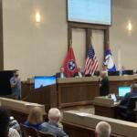 Brice Pruyn addressing the Montgomery County Commission through interpreter Michael Brewer on Aug. 10, 2026. (Christian Brown)