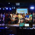 The Democratic watch party at Joker's Comedy Club on Aug. 6, 2026. (Nia Holland)