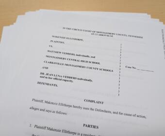 Makenzie Ellithorpe lawsuit against CMCSS and Matthew Vedder. (Chris Smith)