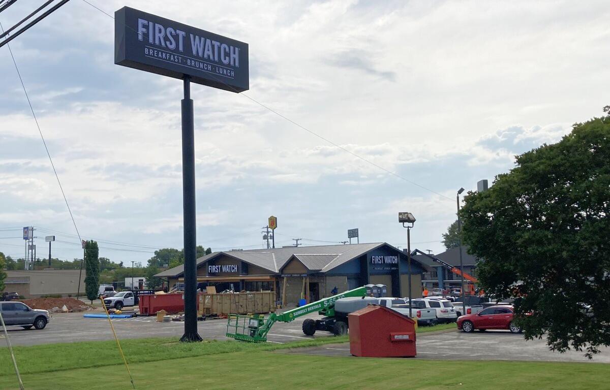 Construction of First Watch at 3083 Wilma Rudolph Boulevard in Clarksville on Aug. 13. (Christian Brown)