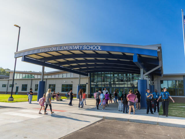 First half-day of school at Freedom Elementary on August 5, 2026 (Wesley Irvin).