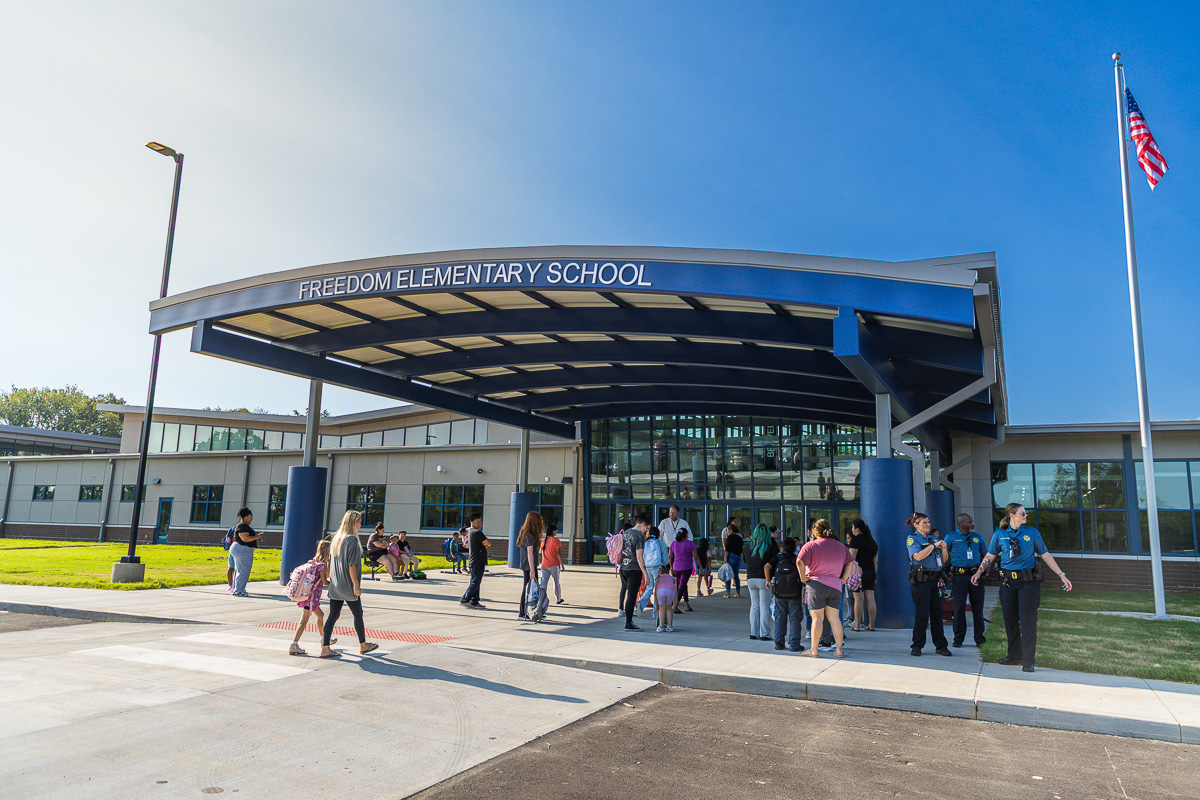 First half-day of school at Freedom Elementary on August 5, 2026 (Wesley Irvin).