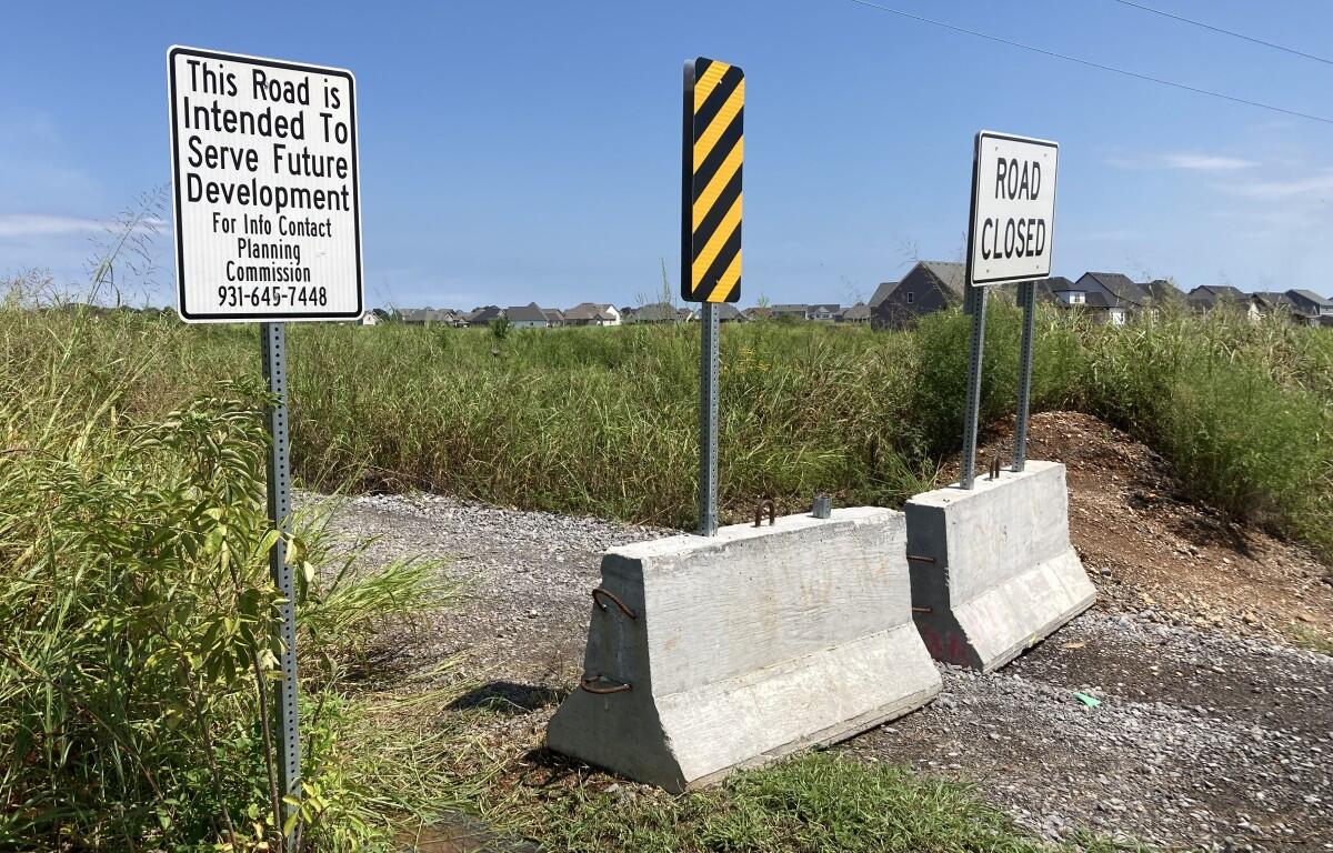 Part of the proposed development site for The Reserve at Hickory Wild section 2 subdivision at the end of John Duke Tyler Blvd. (Christian Brown)