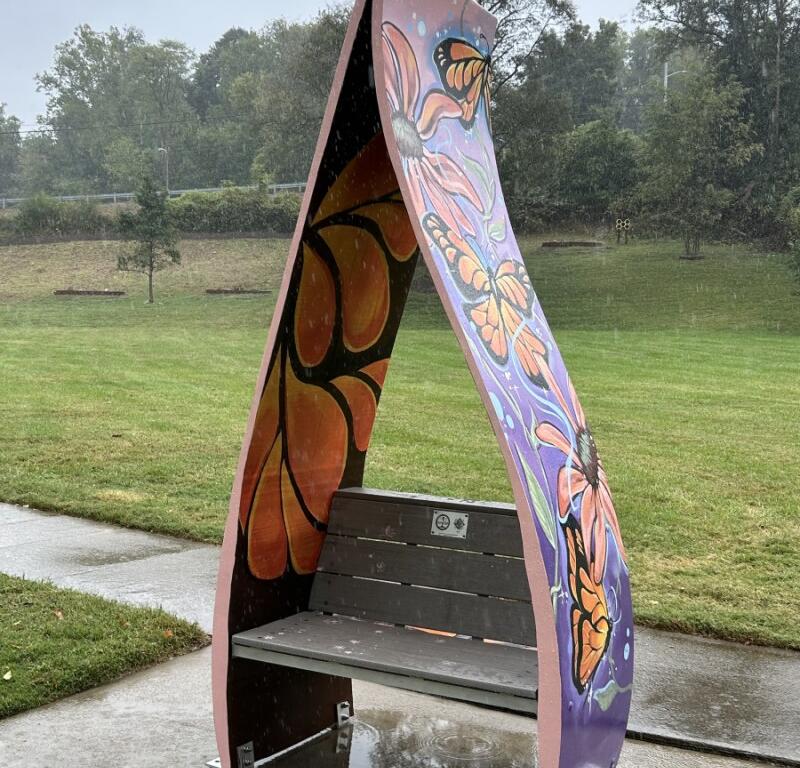 AHC commissioned Austin Peay State University students to paint Tennessee icons on benches in Valleybrook Park. (AHC, contributed)