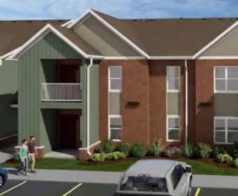 Lincoln Homes redevelopment: renderings for new 16-unit building. (City of Clarksville, Contributed)