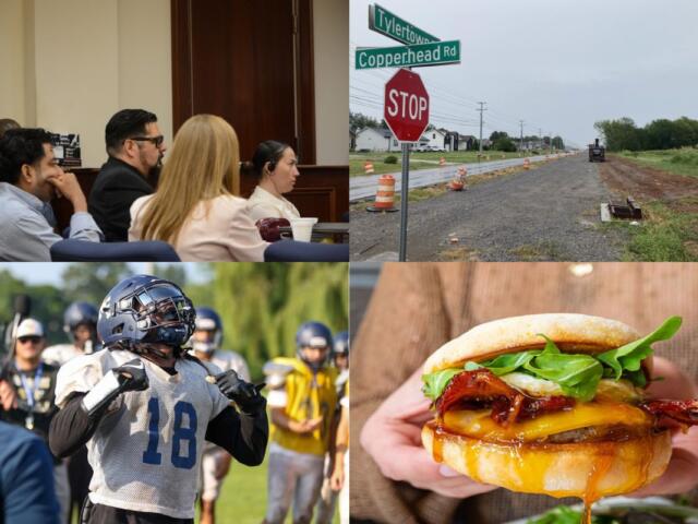 Clockwise from the top left, murder trial, Tylertown Road, First Watch, Northeast football.