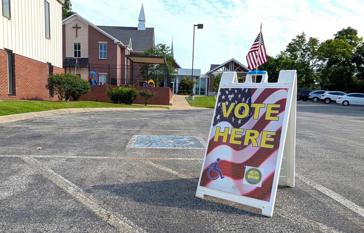 Election Day at the Cumberland Presbyterian Church precinct on Aug. 6, 2026. (Chris Smith)