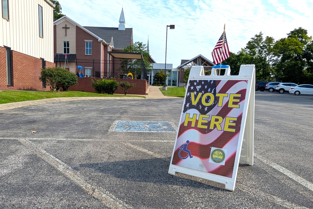 Election Day at the Cumberland Presbyterian Church precinct on Aug. 6, 2026. (Chris Smith)