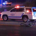 A vehicle hit a pedestrian on 101st Airborne Division Parkway on Aug. 20, 2026. (Enrique Hernandez, Dash 10 Media)
