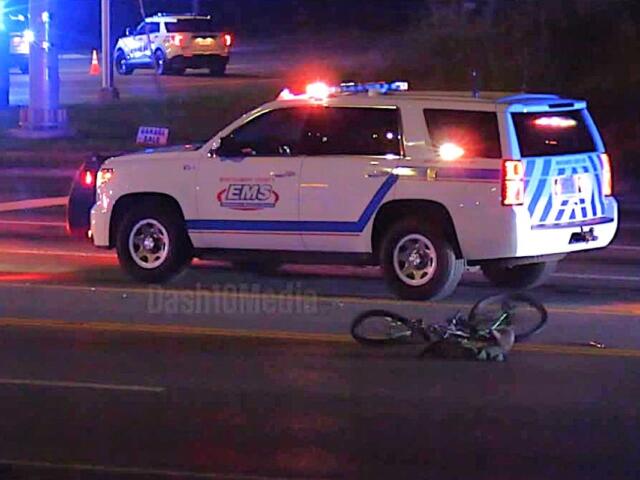 A vehicle hit a pedestrian on 101st Airborne Division Parkway on Aug. 20, 2026. (Enrique Hernandez, Dash 10 Media)