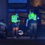 A sedan crashed with a motorcycle on Dover Road on Aug. 23, 2026. (Enrique Hernandez, Dash 10 Media)