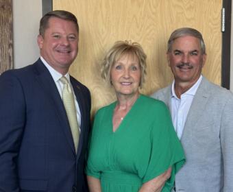 From the left, Tom Creech, Melinda Shepard and Charlie Koon.
