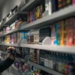 Vape liquids in a smoke shop. (Unsplash)