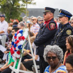 The community gathered at Clarksville Fire Rescue Headquarters for a 9/11 remembrance ceremony on September 11, 2026 (Wesley Irvin).