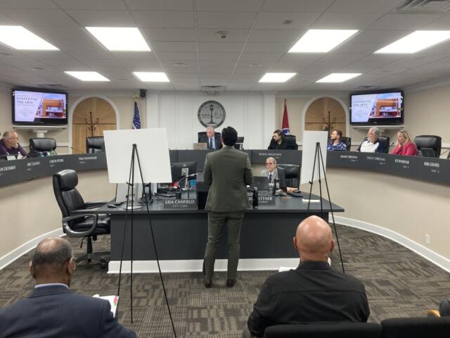 ACT Authority Executive Director Cameron O’Hanlon addressing Clarksville City Council on Sept. 24, 2026. (Christian Brown)