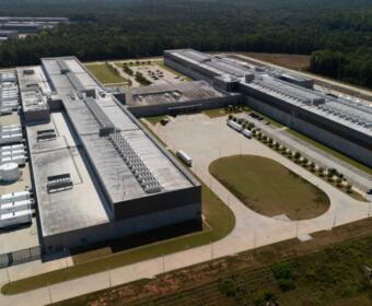 Meta data centers operate, Saturday, Sept. 5, 2026, near Social Circle, Georgia. (AP Photo/Mike Stewart)