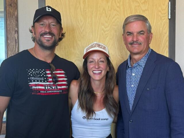 From the left, Thomas and Jo Crawford, and Charlie Koon.