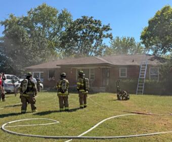 A home on Skyview Circle caught fire on Sept. 30, 2026. (Clarksville Fire Rescue, contributed)