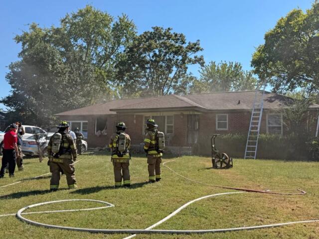A home on Skyview Circle caught fire on Sept. 30, 2026. (Clarksville Fire Rescue, contributed)