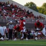 Chris Parson leads the offense against Gardner-Webb on Thursday, August 27. (Kylan Warren, APSU Athletics).