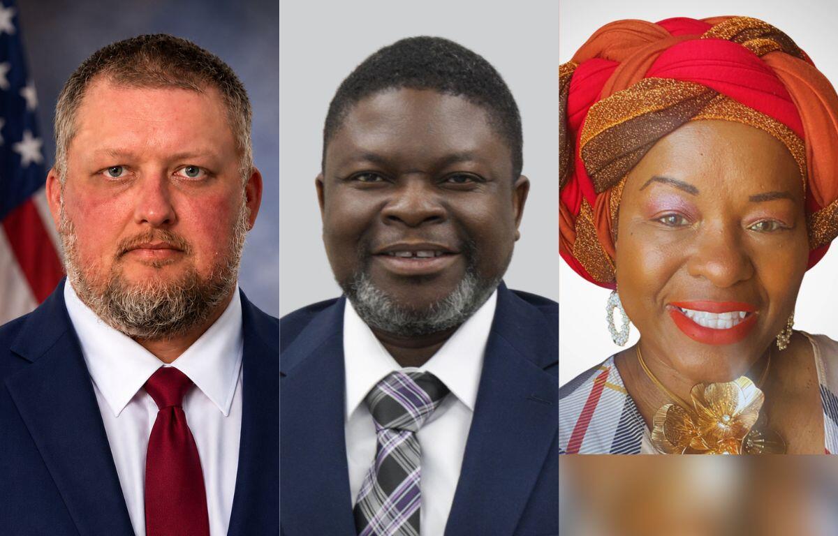 From the left, Larry Allen, Adolph Dagan and Sabrena Gillespie.